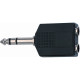 AD/76 Adattatore Jack TRS Stereo 6.3/2x Presa Jack TRS Stereo 6.3