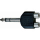 AD/272 Adattatore Jack TRS Stereo 6.3/2x Presa Phono RCA