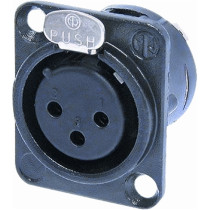NC/352 GD XLR 3 poli femmina Neutrik (NC3FD-L-B-1)