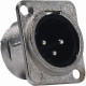 NC/353 Cannon XLR 3 Poli Maschio da Pannello Neutrik NC3MD-L-1