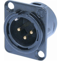 NC/353 GD XLR 3 poli maschio Neutrik (NC3MD-L-B-1)