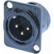 NC/353 GD XLR 3 poli maschio Neutrik (NC3MD-L-B-1)