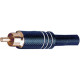 G/254 BK-WH RCA in metallo nero